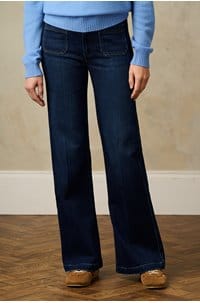 leenah wide jean with patch pockets in cambres