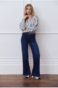 leenah wide jean with patch pockets in cambres