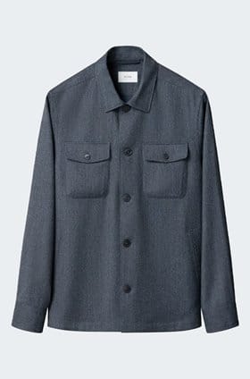 4 Pocket Overshirt in Blue