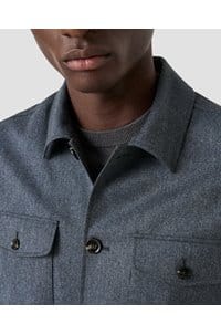 4 pocket overshirt in blue