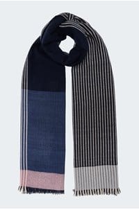 fedora scarf in navy pink