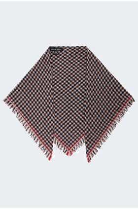Maho Scarf in Wheat Burgundy Red 