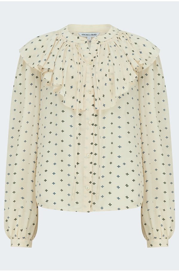 gomez blouse in ecru multi