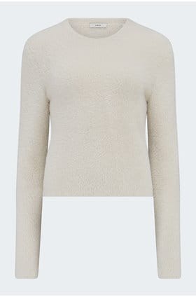 Eyelash Crew Neck Sweater in Chiffon