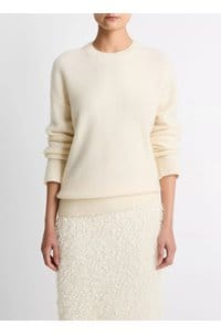 boiled cashmere crew in off white