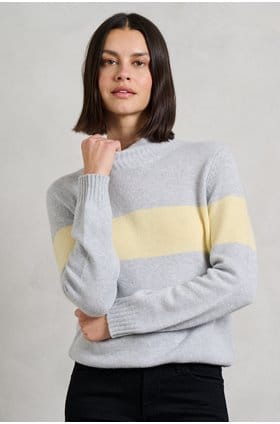 One Stripe Turtleneck in Super Grey Sorbet