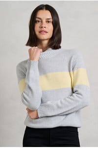 one stripe turtleneck in super grey sorbet