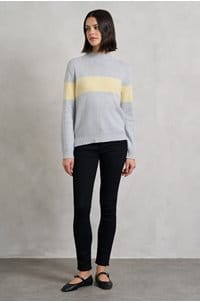 one stripe turtleneck in super grey sorbet