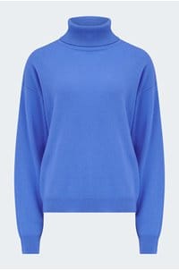 malibu roll neck knit in tide