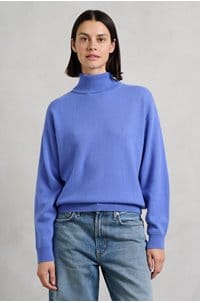 malibu roll neck knit in tide