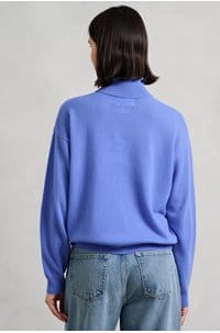 malibu roll neck knit in tide