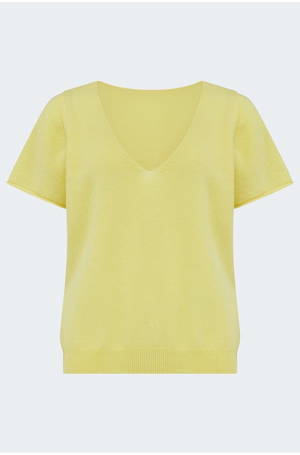 biarritz knitted tee in limonada
