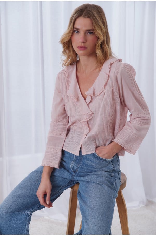 huguette top in blush
