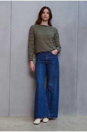 Little Stripe Crew in Navy Glory