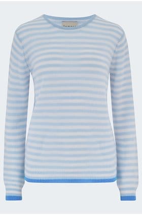 Little Stripe Crew in Azure