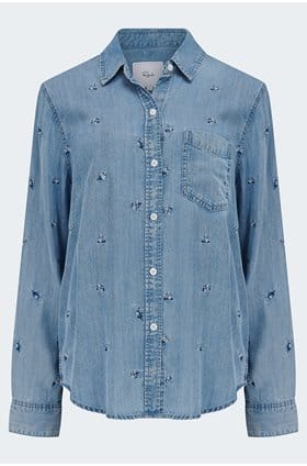 Ingrid Shirt in Blue Blossoms