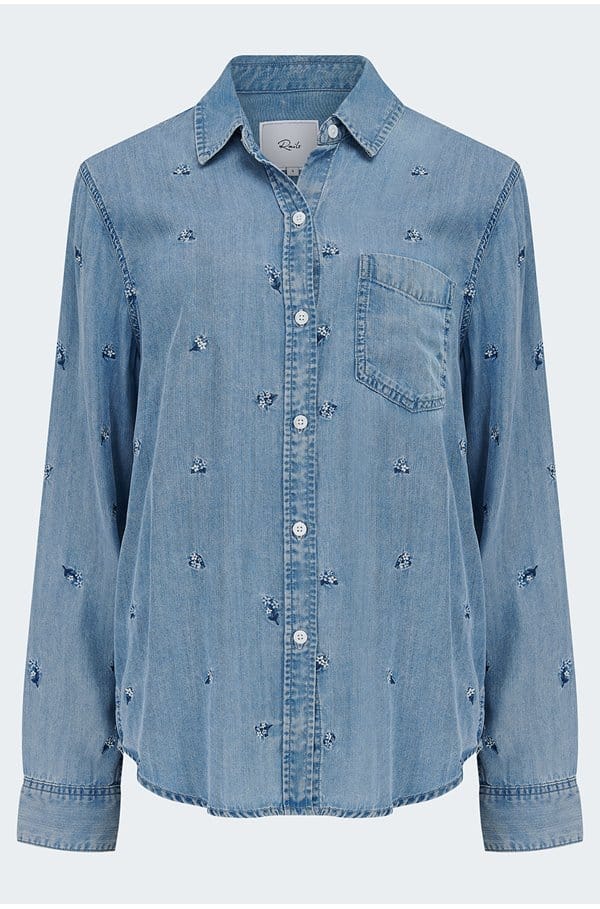 ingrid shirt in blue blossoms