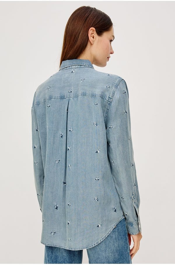 ingrid shirt in blue blossoms