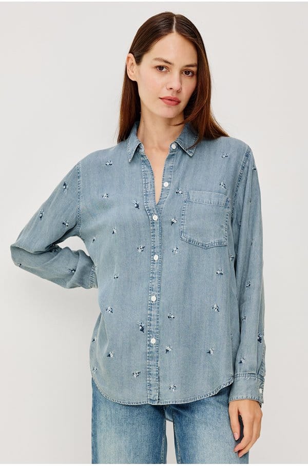 ingrid shirt in blue blossoms