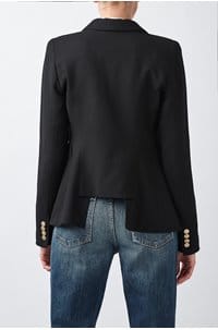 classic duchess blazer in black