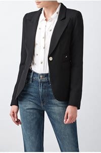 classic duchess blazer in black