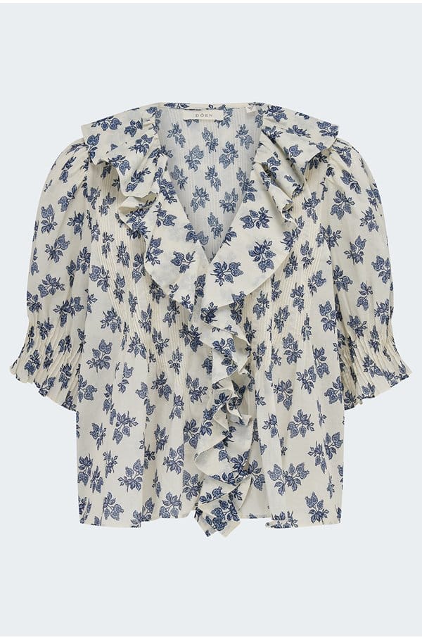 henri top in pomegranate bloom