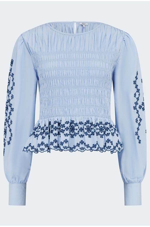 tabi blouse in blue bird