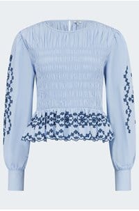 tabi blouse in blue bird