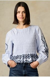 tabi blouse in blue bird