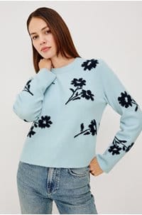 anise jumper in blue floral