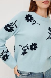 anise jumper in blue floral