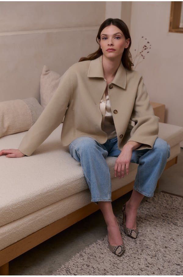 gyoda jacket in craie