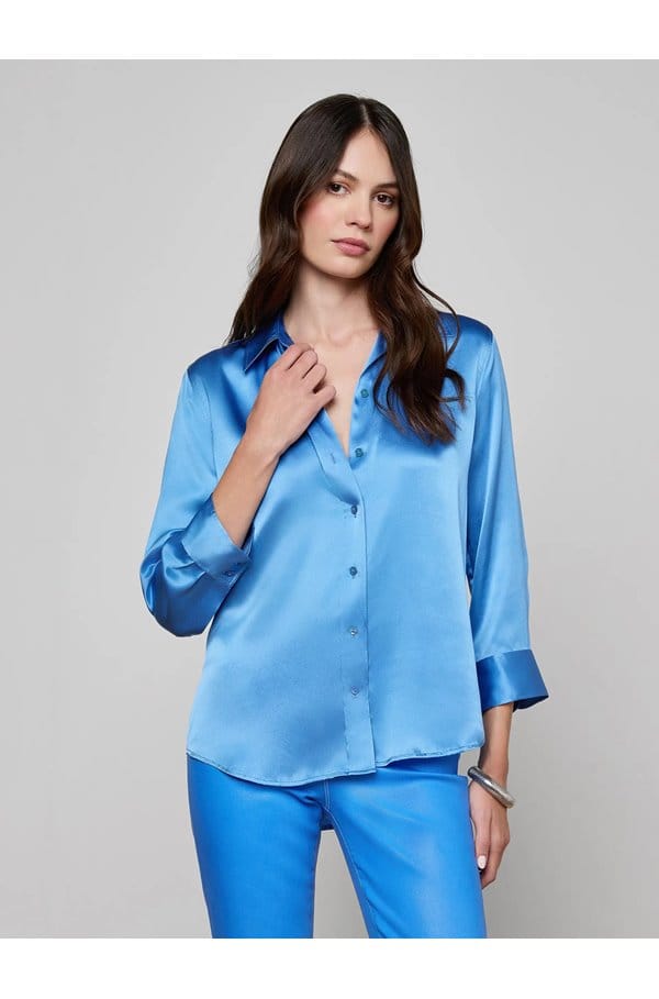 dani blouse in regatta blue
