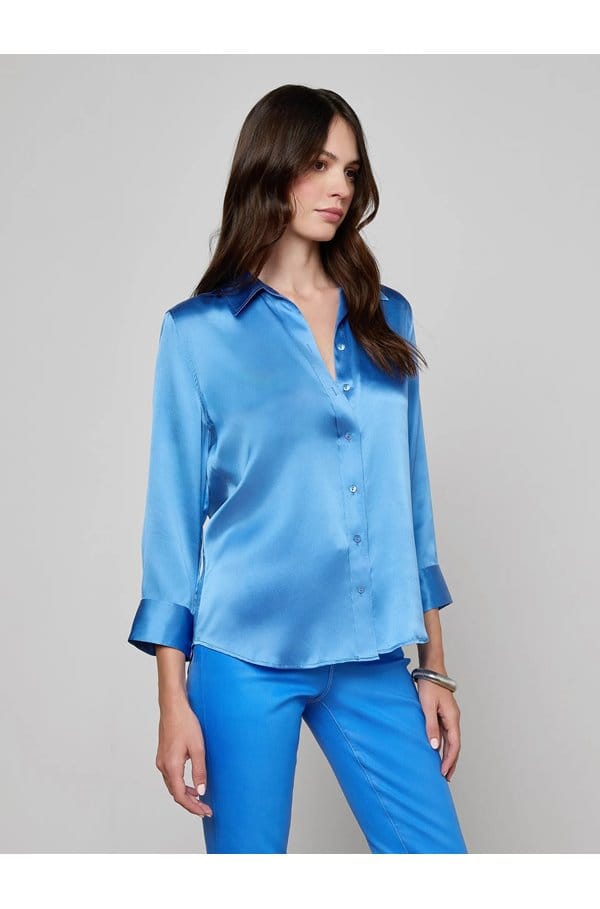 dani blouse in regatta blue