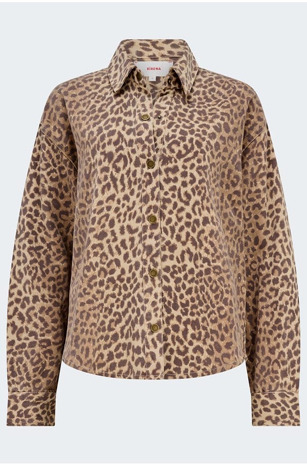 gia denim shirt in sable