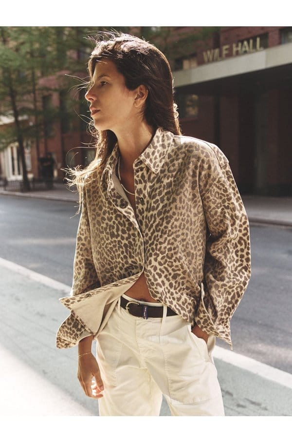 gia denim shirt in sable