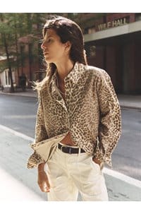 gia denim shirt in sable