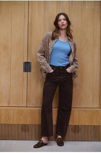 gia denim shirt in sable