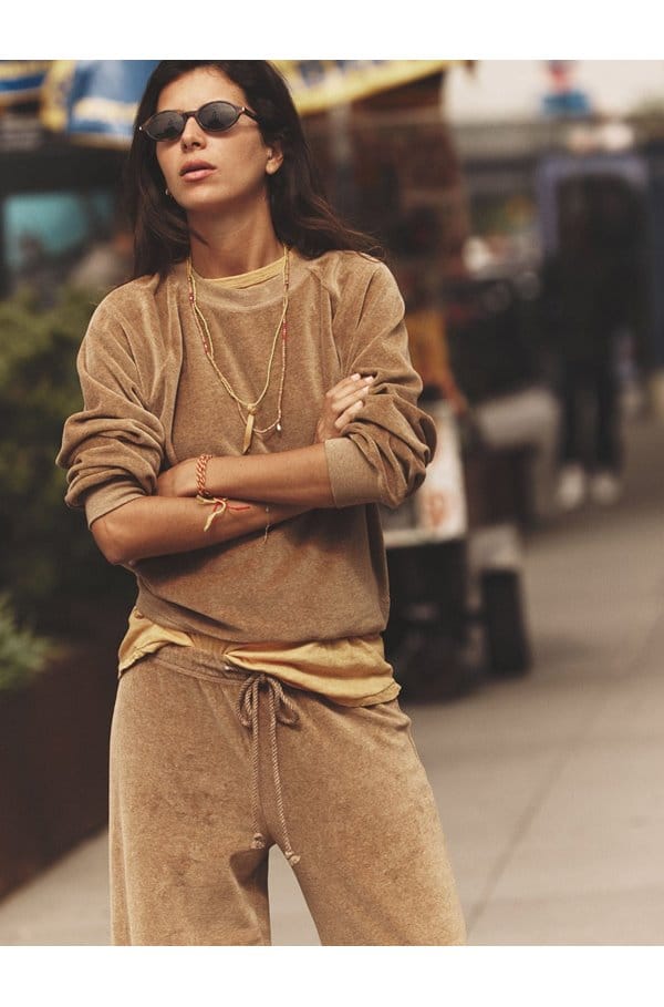 pierre sweatshirt in heather camel