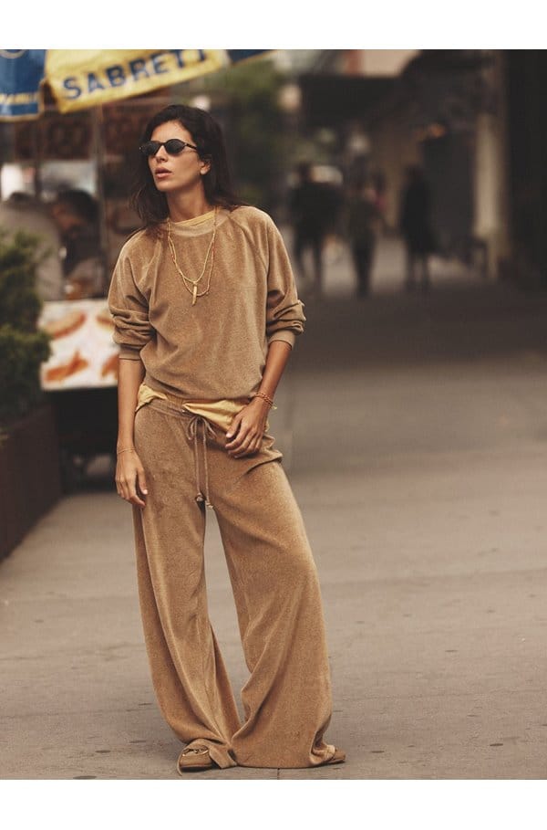manon pant in heather camel