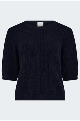 Short Sleeve Knit in Navy