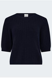 short sleeve knit in navy