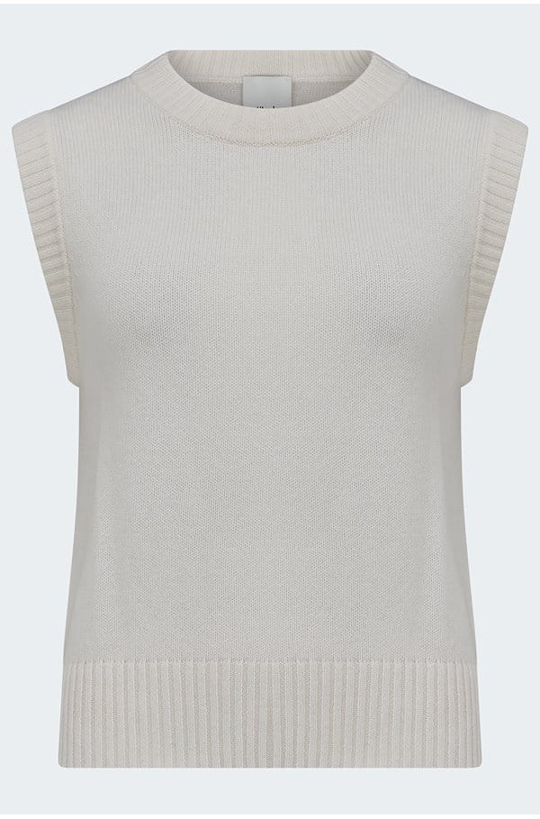 knitted tank in white