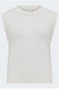 knitted tank in white
