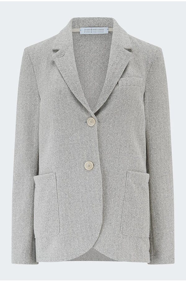 stand up collar blazer in ash