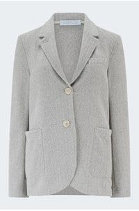 stand up collar blazer in ash