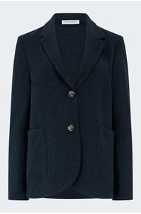 stand up collar blazer in blue black