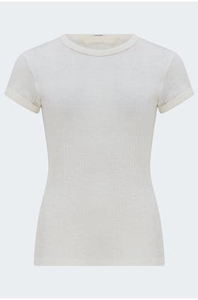 The Itty Bitty Ringer Tee in Fluff