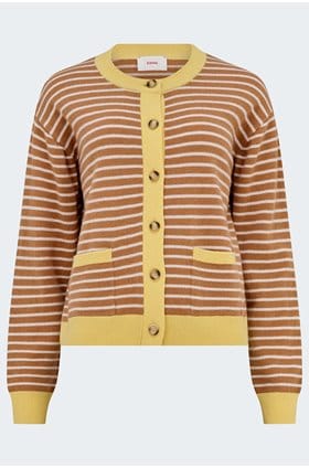 Lillian Cardigan in Camel Stripe