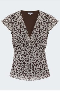 carmine top in espresso daisy